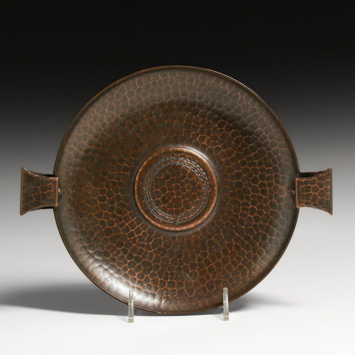 Roycroft Hammered Copper Two-Handled Bowl c1920s