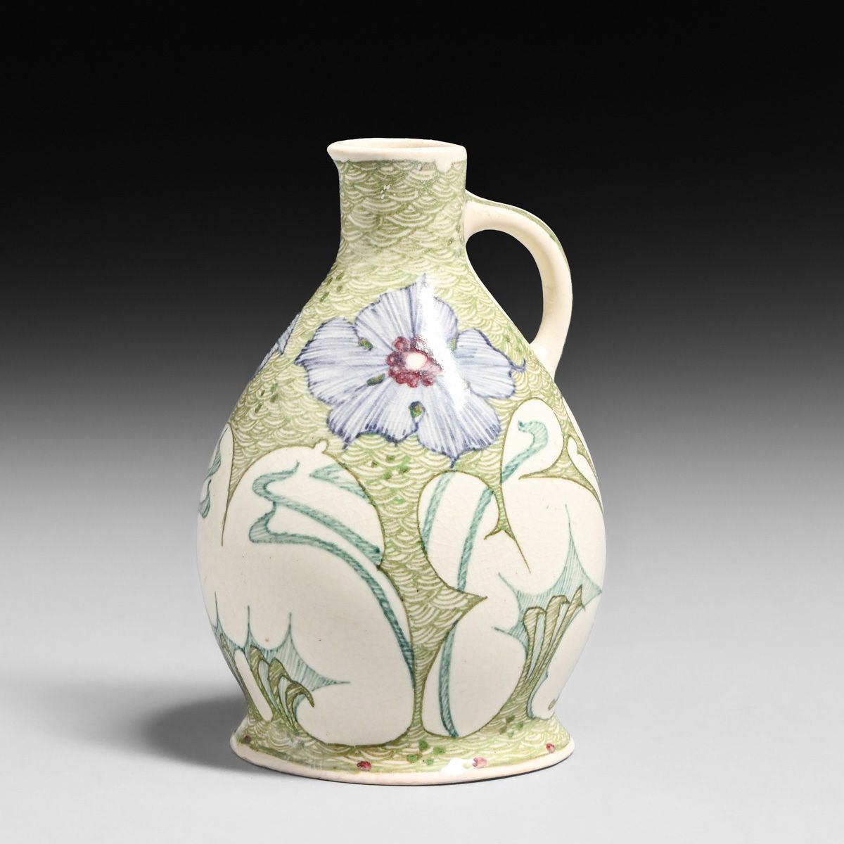 Gouda Dutch Art Nouveau One-Handled Vase c1910