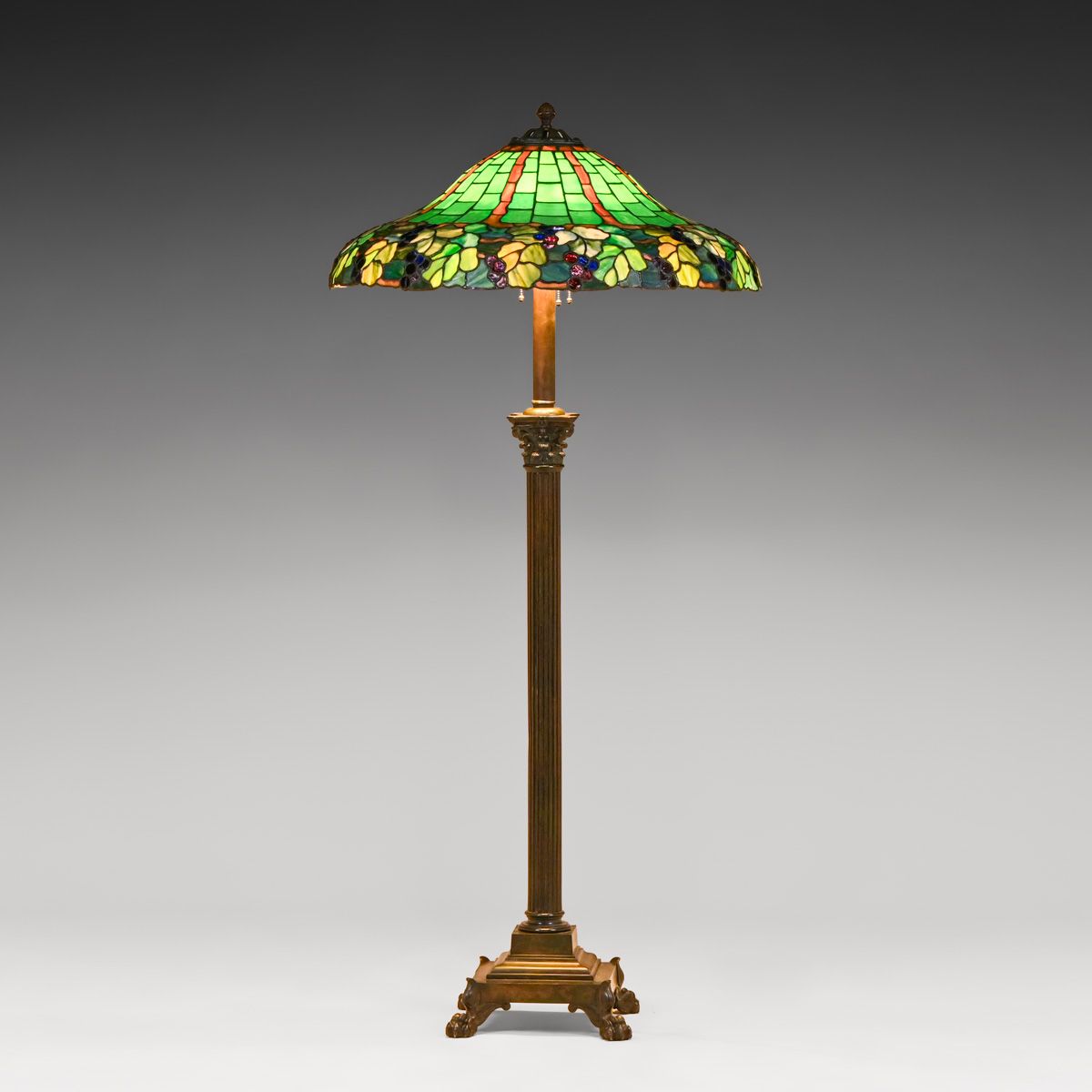 Duffner & Kimberly Large Leaded Glass Floor Lamp