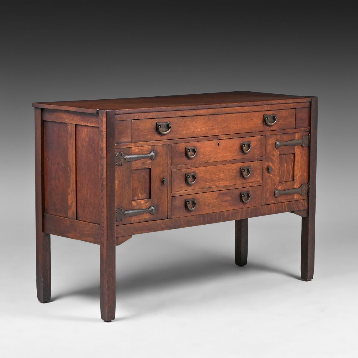 Stickley Brothers Strap-Hinge Sideboard c1910