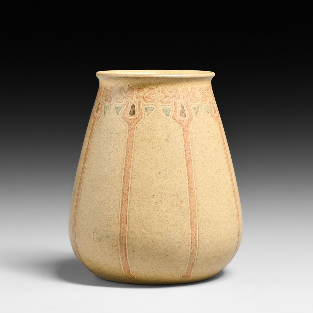 Marblehead Pottery Tree of Life Decorated Vase c1910