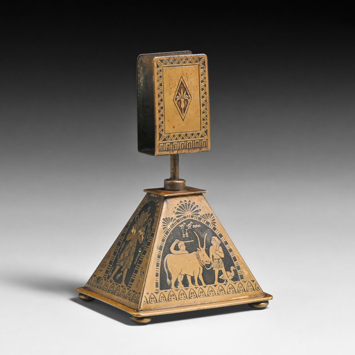 Erhard & Sohne - German Egyptian Revival Matchbox Holder c1905