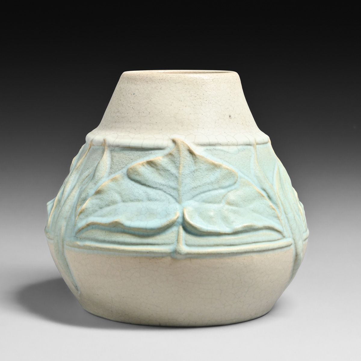 Early Van Briggle #239 Leaves Vase 1904