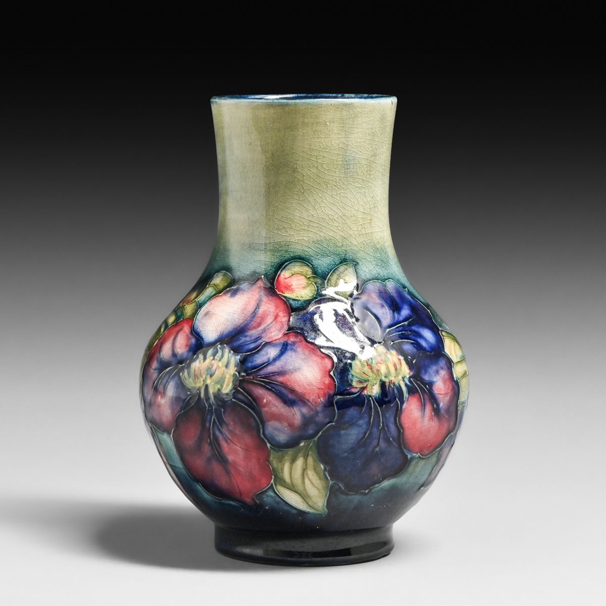 Moorcroft Clematis Floral Vase c1920s