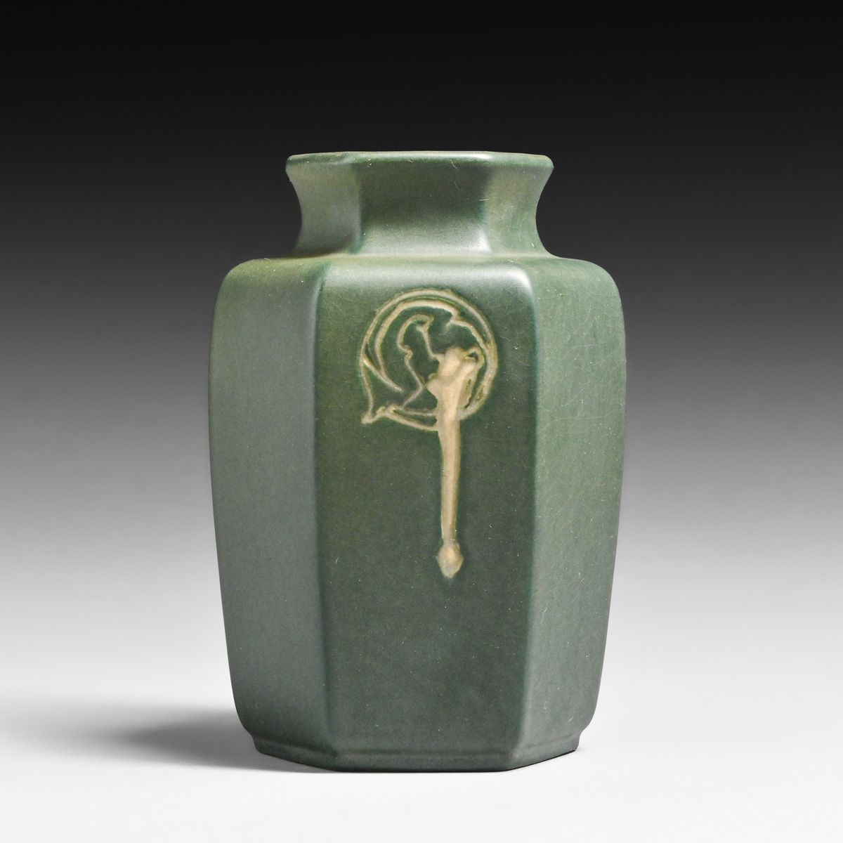 Roseville Rosecraft Hexagon Vase c1920s