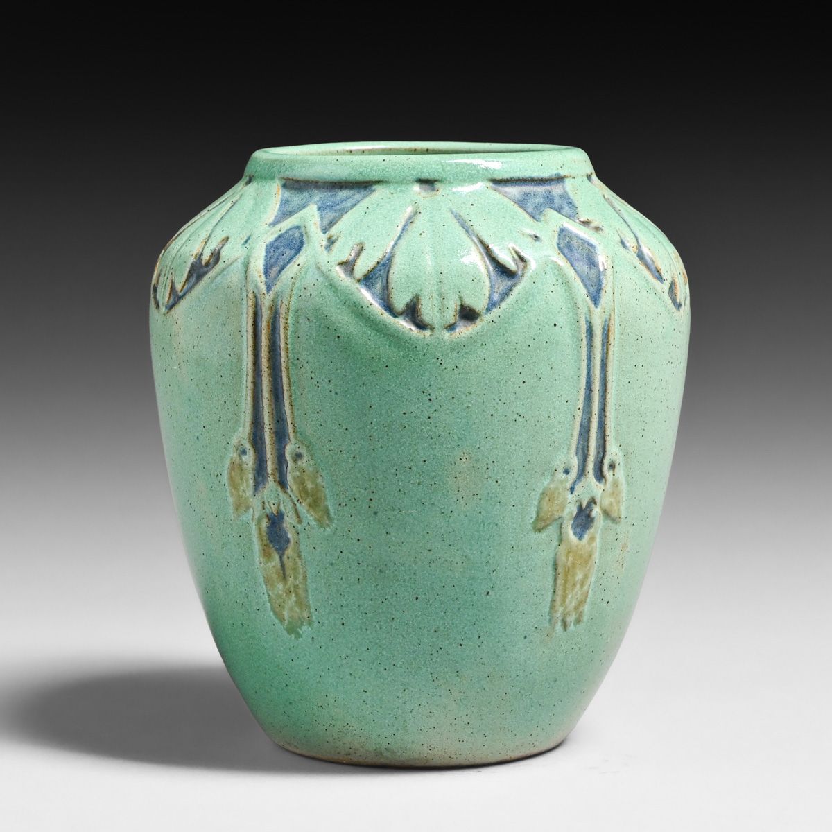 Iowa State Mary L. Yancey Hand-Carved Vase c1925