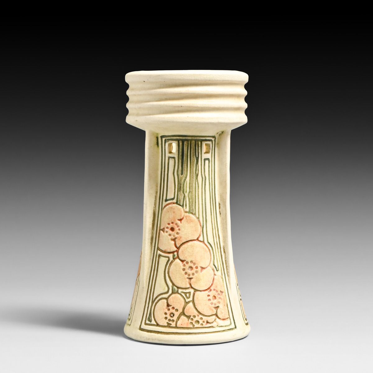 Weller Roma Cutout Floral Vase c1910s