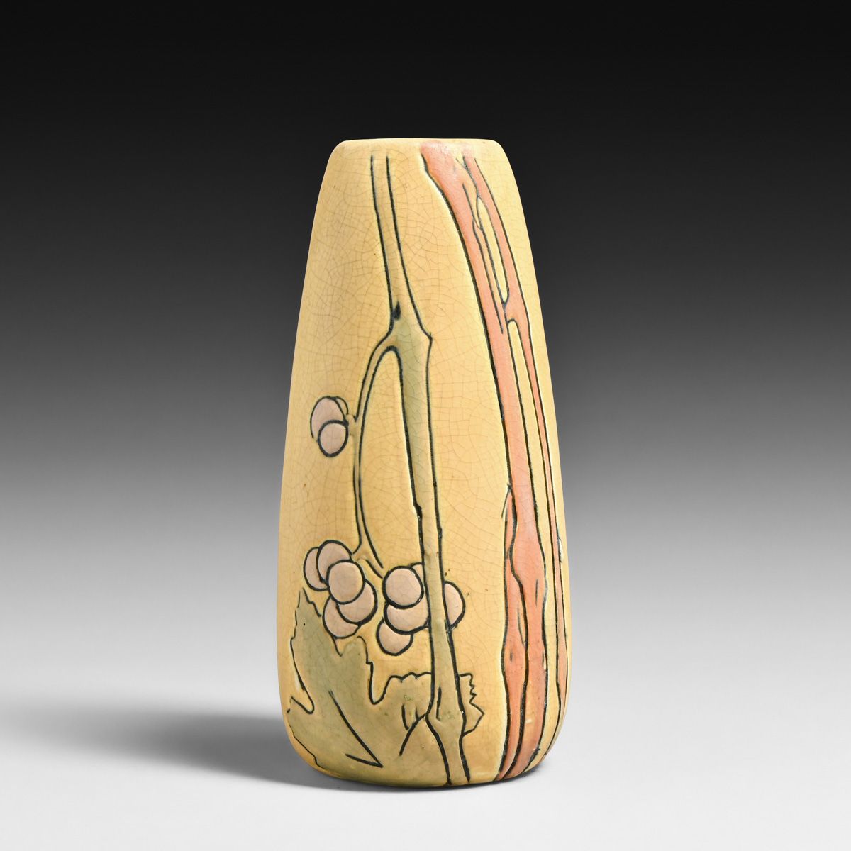 Weller Etched Mat Vase c1910s