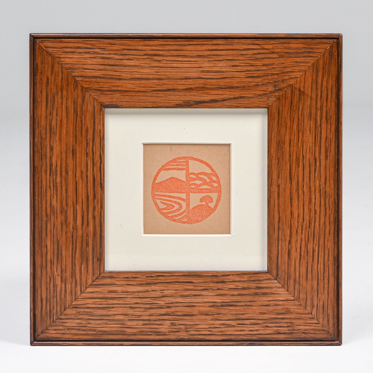 Arthur Wesley Dow (1857-1922) Color Woodcut "Town Seal of Ipswich" c1895