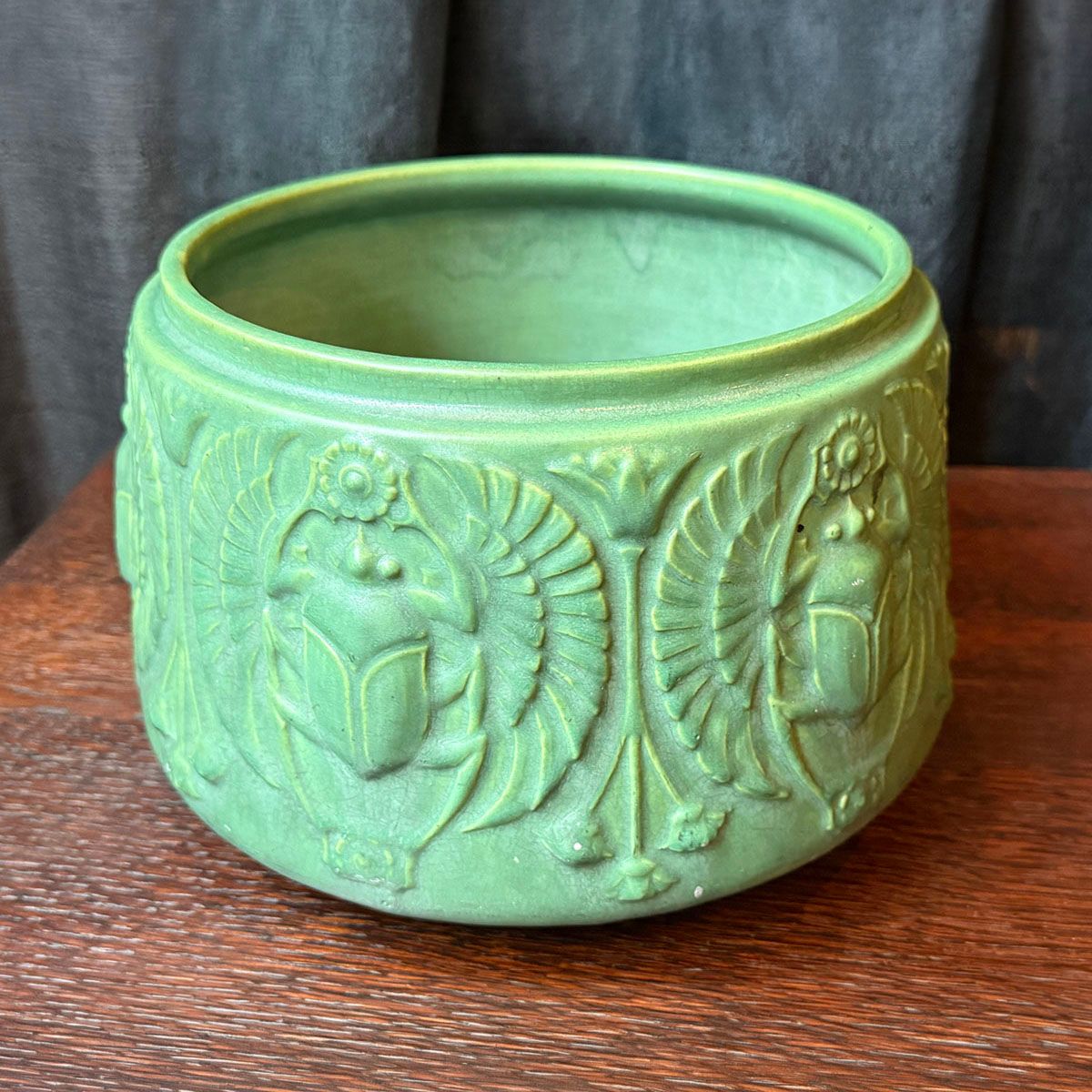 Roseville Egypto Scarab Jardiniere c1910