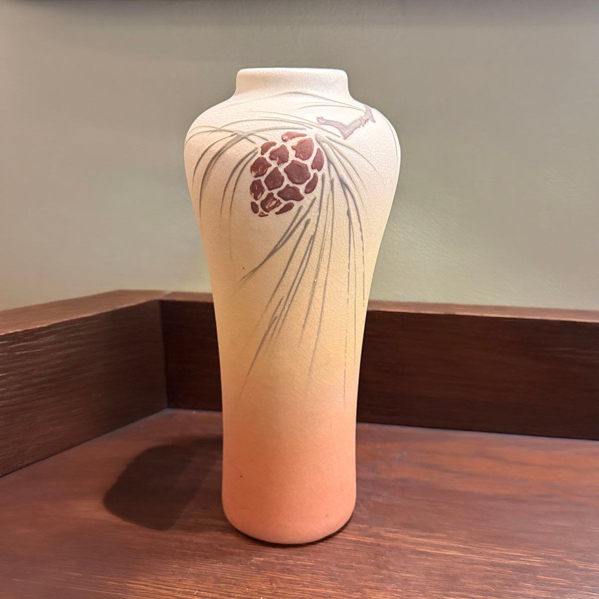 Weller Hudson Matte Pinecone Vase c1920s