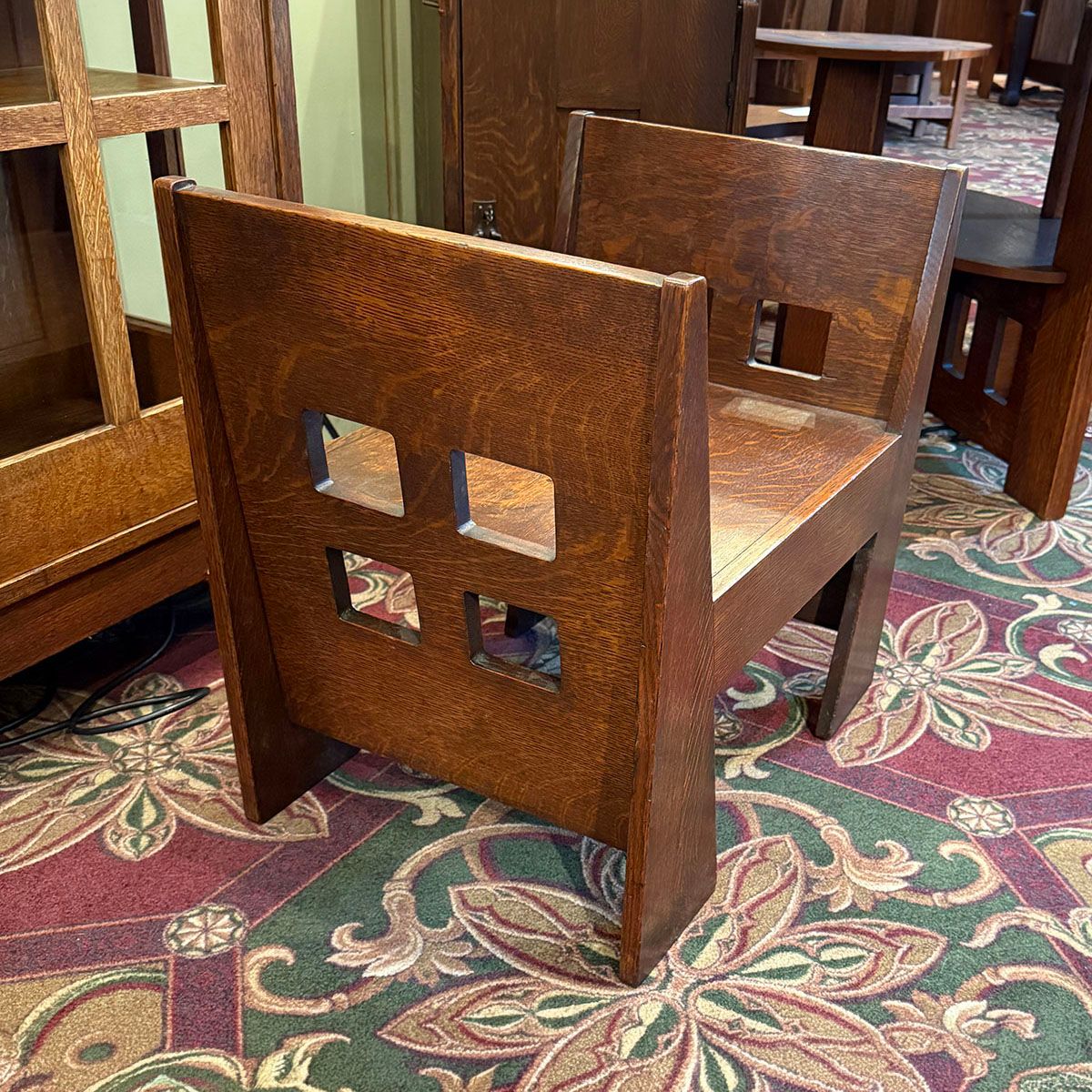 Limbert Cutout Window Seat c1910