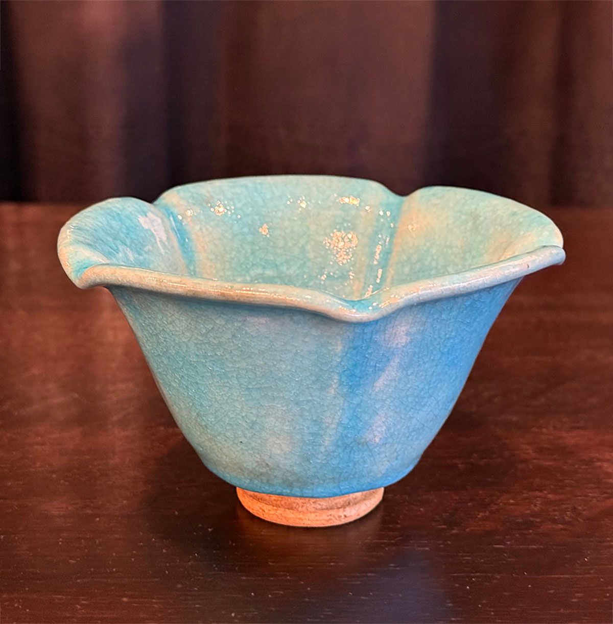 Durant Kilns - Volkmar Pottery Flared Turquoise Vase 1914