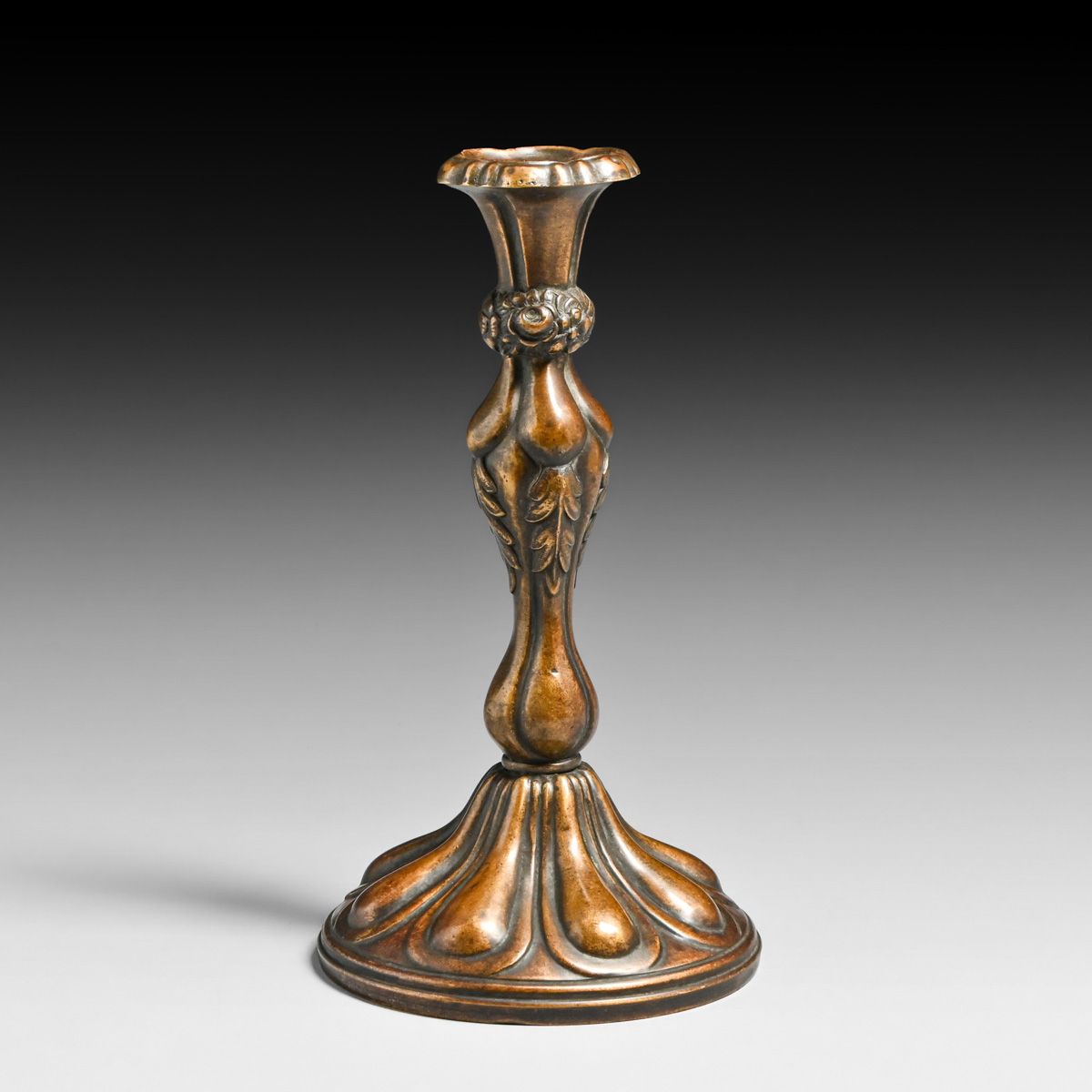 Art Nouveau Gothic Revival Candlestick c1900