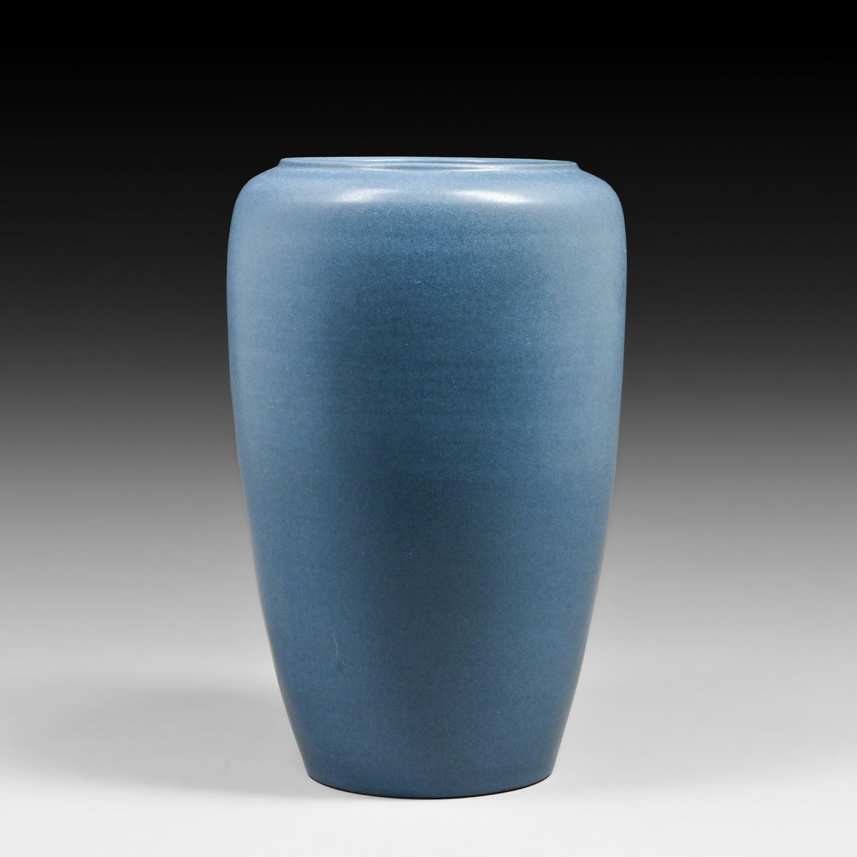 Huge Marblehead Pottery Matte Blue Vase c1910s