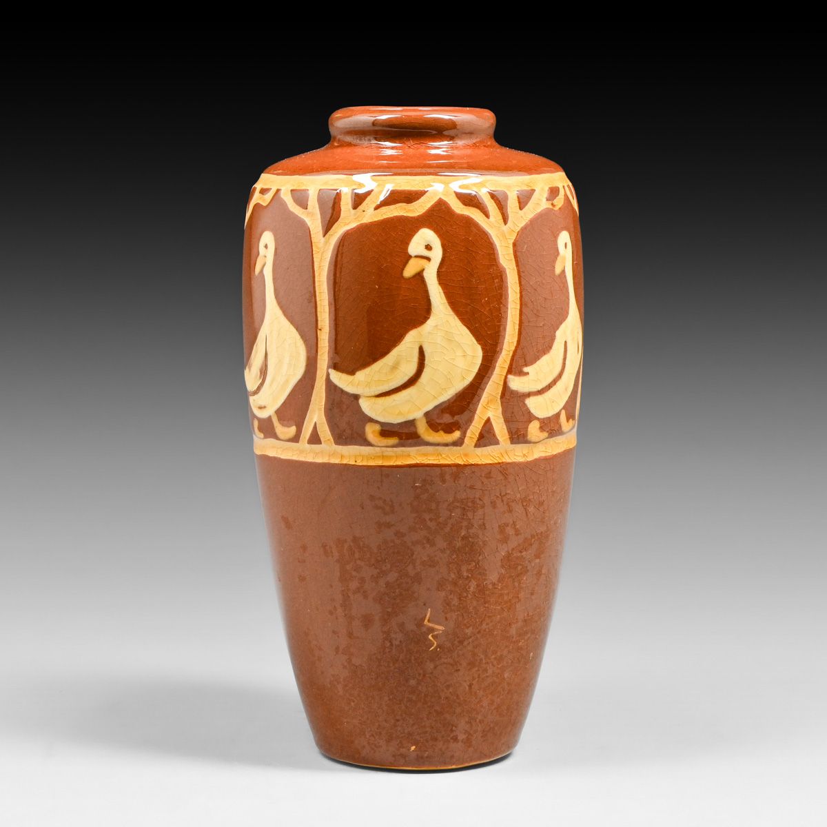 Weller Jap Birdimal Frederick Rhead Duck Vase c1903