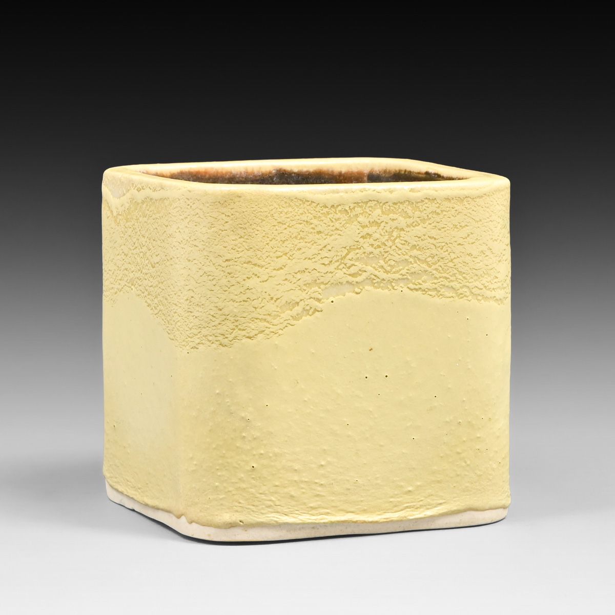 Bauer Russel Wright Yellow Square Vase c1945-1946
