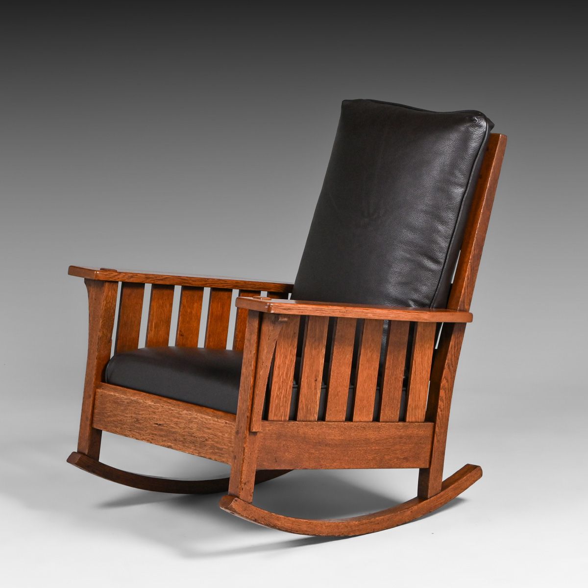 L&JG Stickley Slatted Rocker c1908-1912