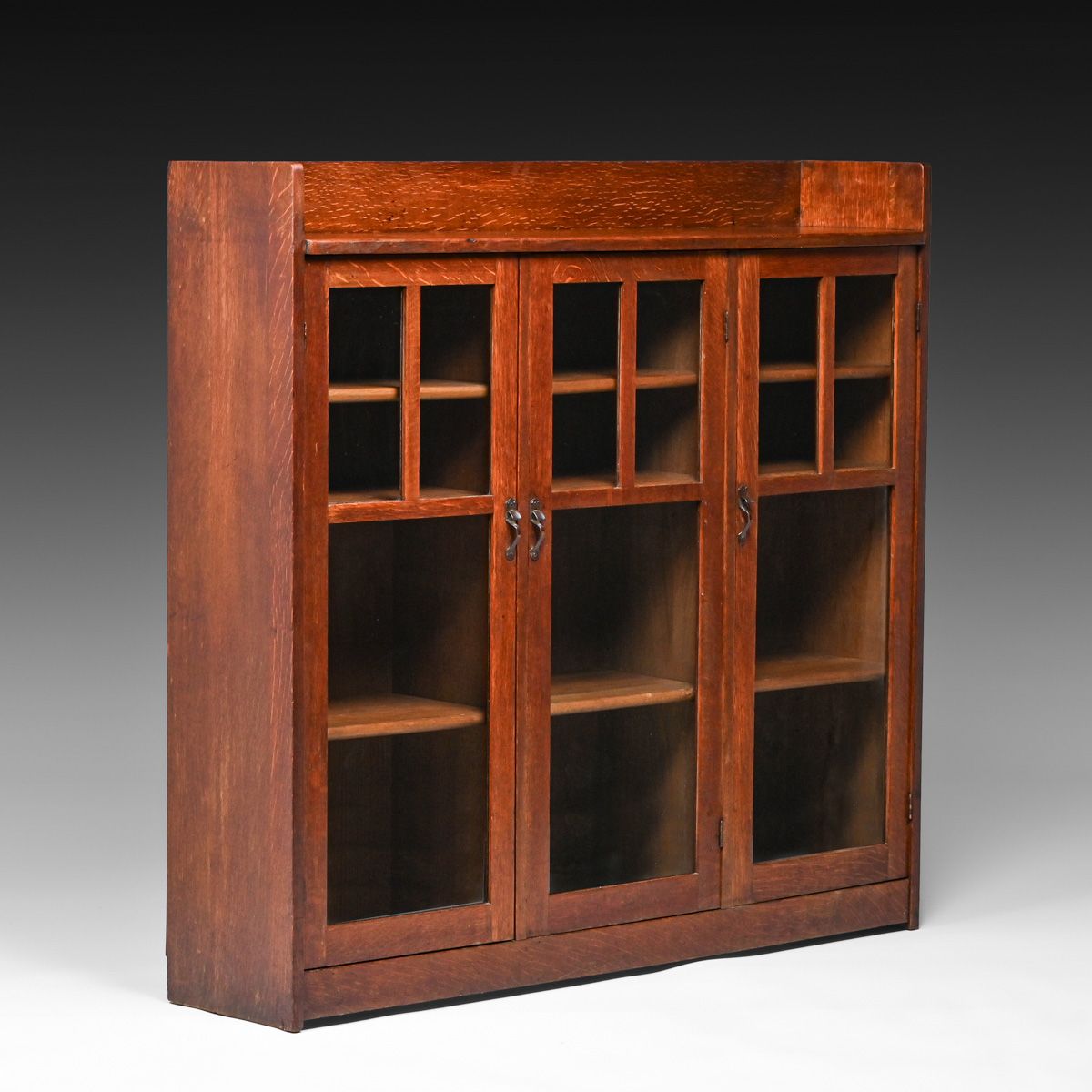 Limbert Oak Three-Door Bookcase c1910