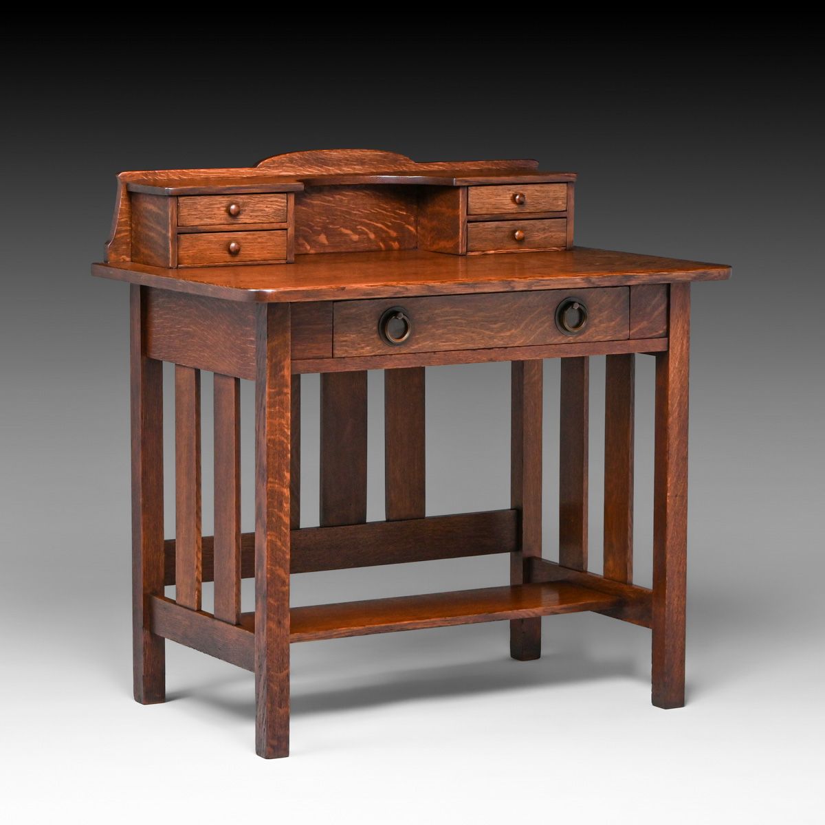 Stickley Brothers Two-Drawer Postcard Desk c1905