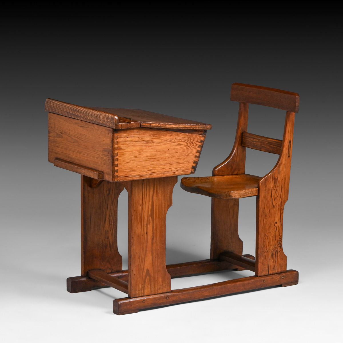 California Arts & Crafts Period Douglas Fir Handmade School Desk c1910