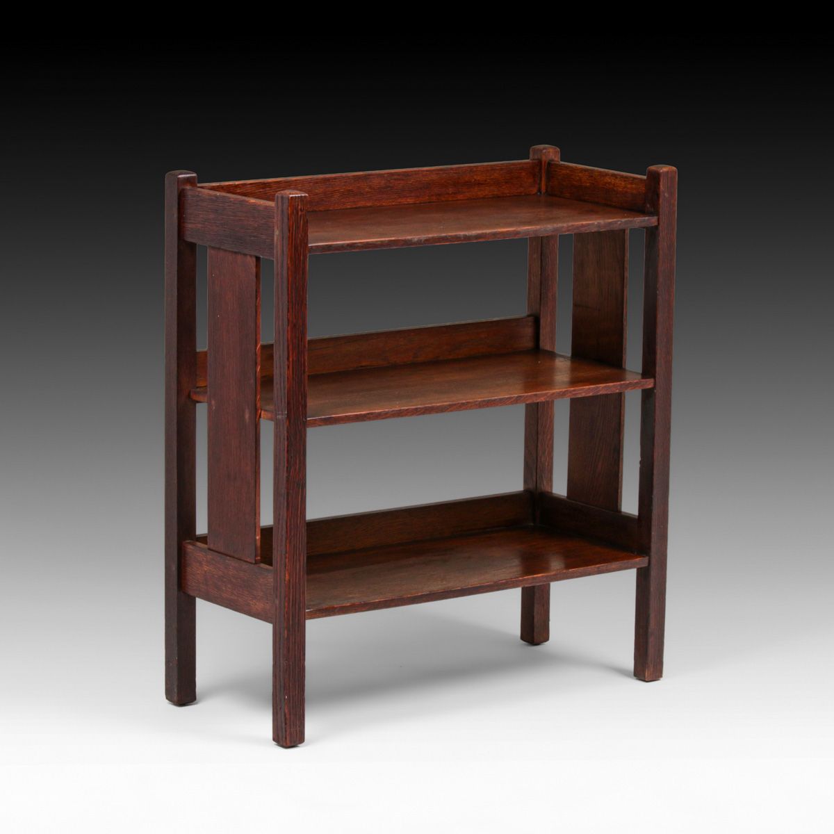 Gustav Stickley One-Slat Oak Bookshelf c1912
