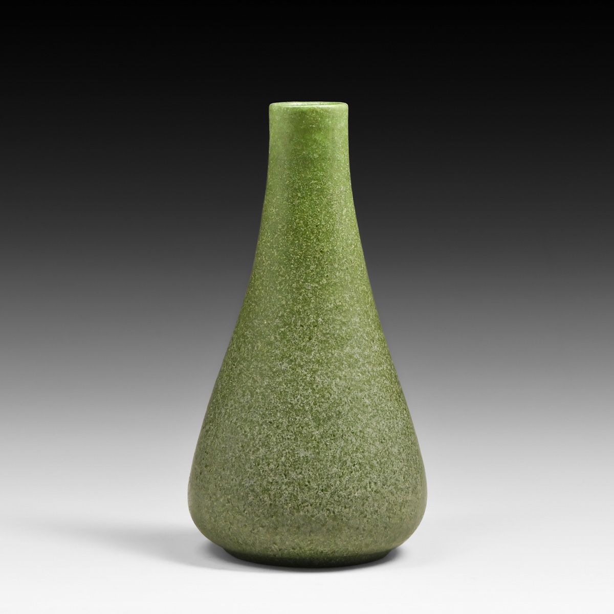 Grueby Pottery Matte Green Tapered Vase c1910