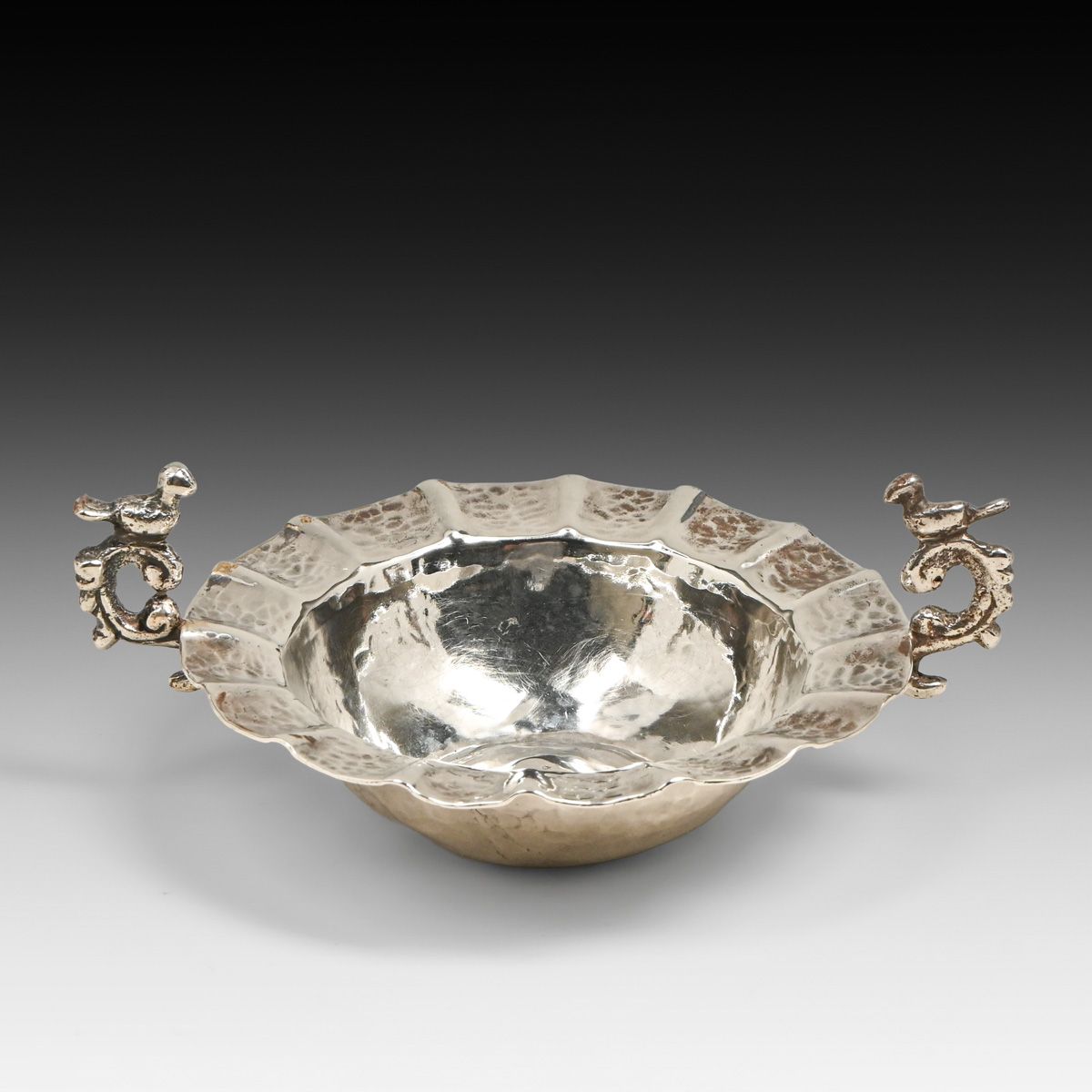 Arts & Crafts Hand Hammered Silver Bowl c1930s