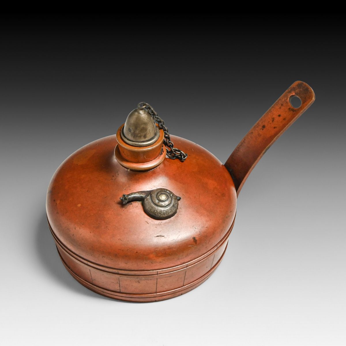 Gorham Aethetic Movement Copper & Silver Miniature Oil Lamp c1880s