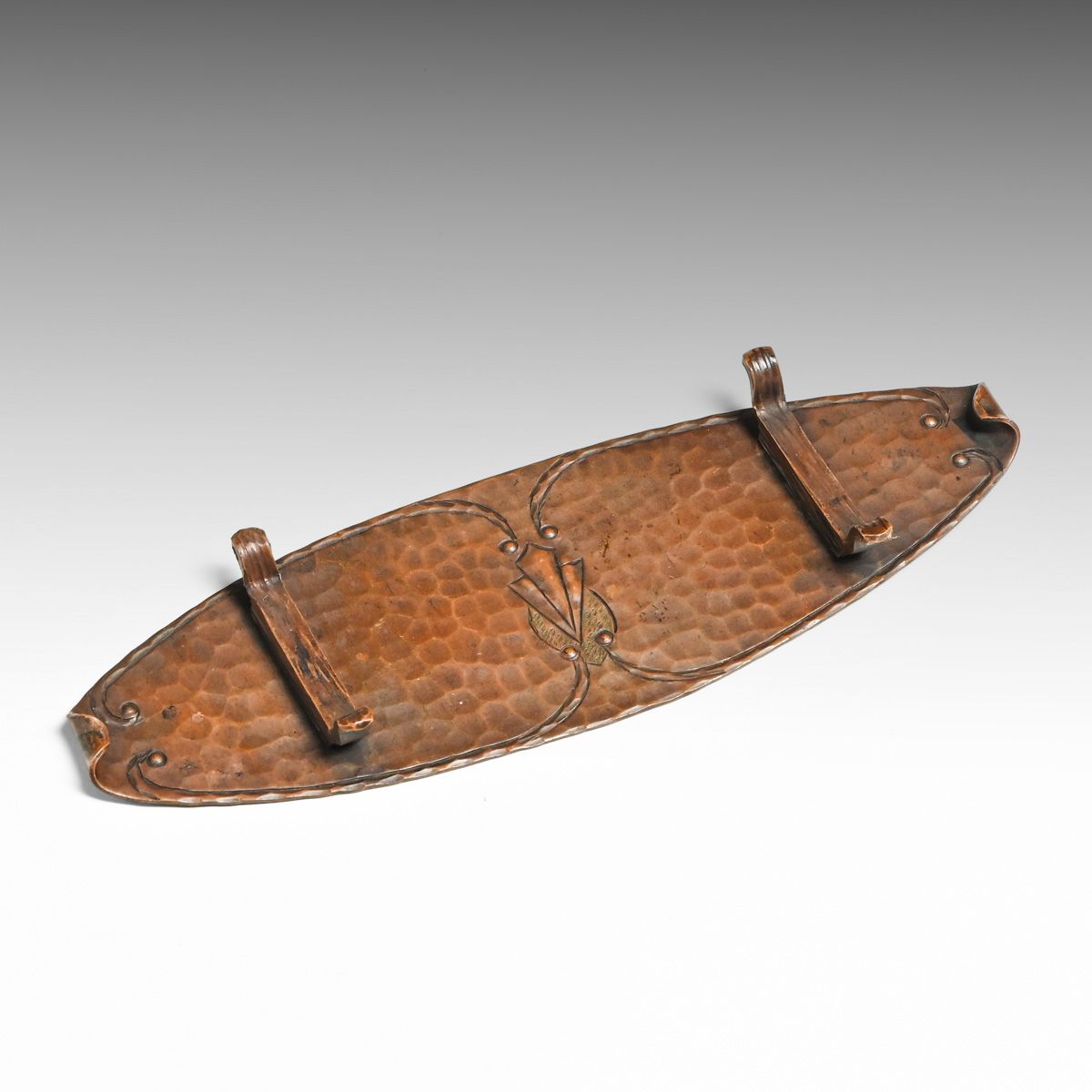 The Kopper Kraft Shop – Buffalo, NY Hammered Copper Pen Tray c1920-1925