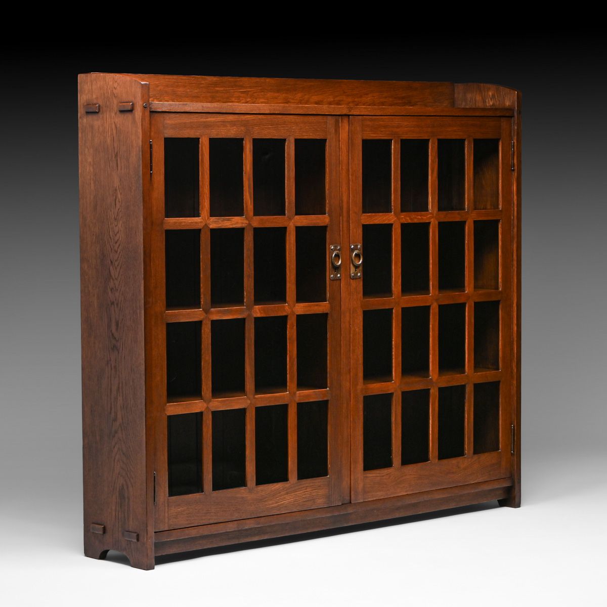 Early Gustav Stickley 62″w Two-Door Bookcase c1902