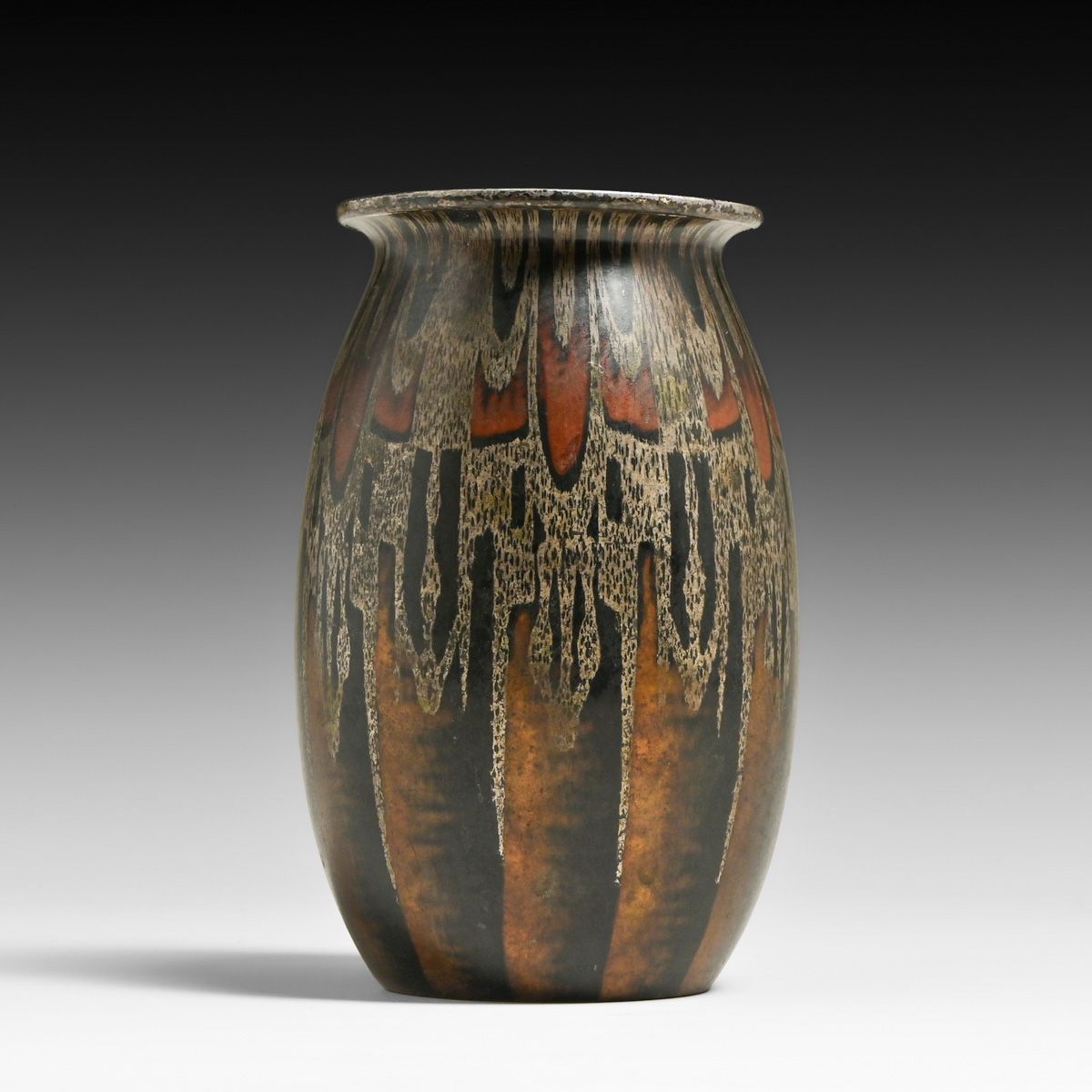 WMF - German Ikora Art Deco Mixed Metal Vase c1930s