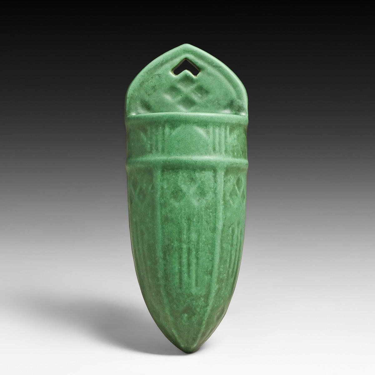 Roseville Pottery Matte Green Wall Pocket c1910s