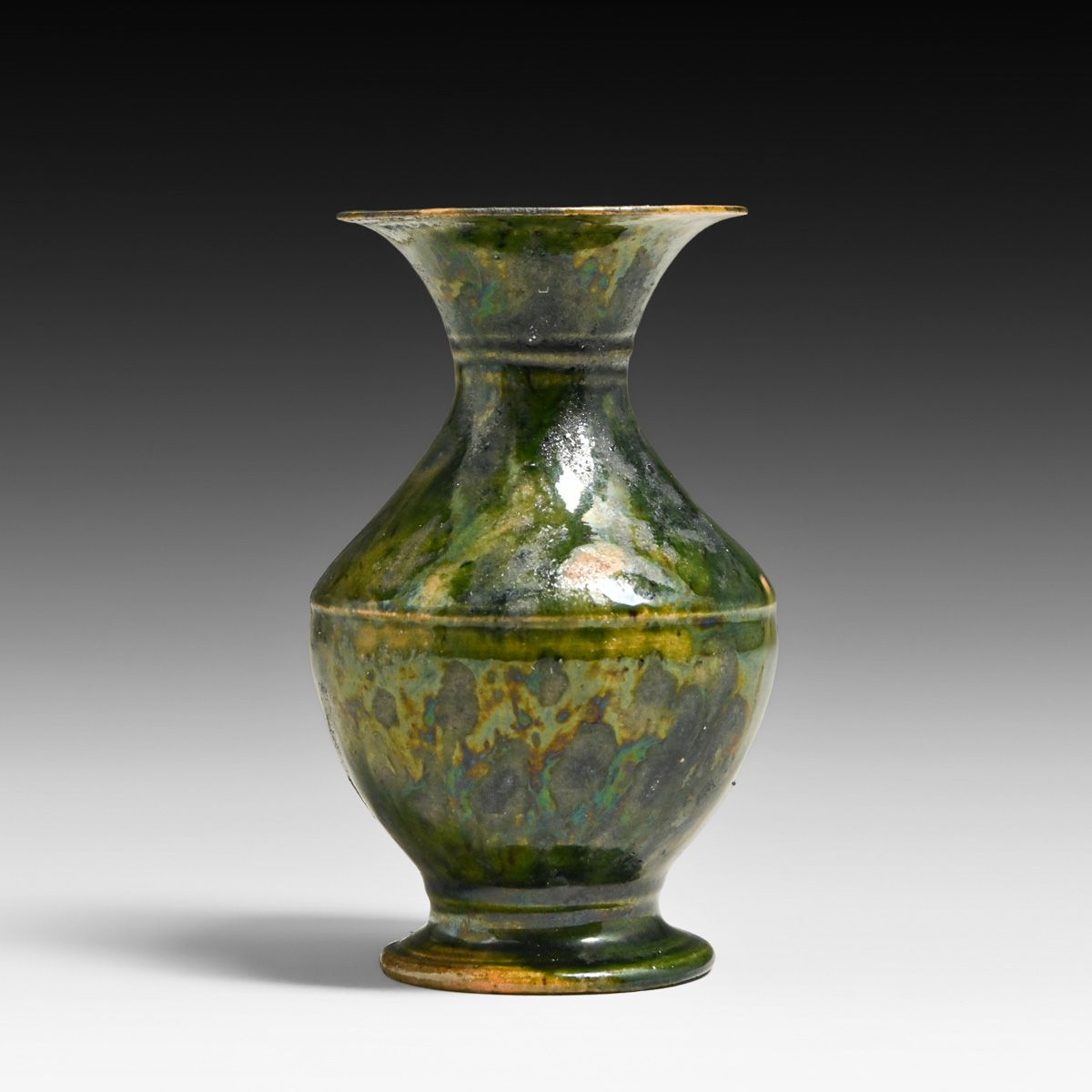 George E. Ohr - Biloxi, MS Emerald Green Vase c1895-1905