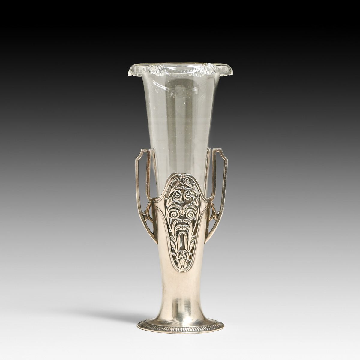 WMF - German  Art Nouveau Silver-Plated Vase with Glass Liner c1910s