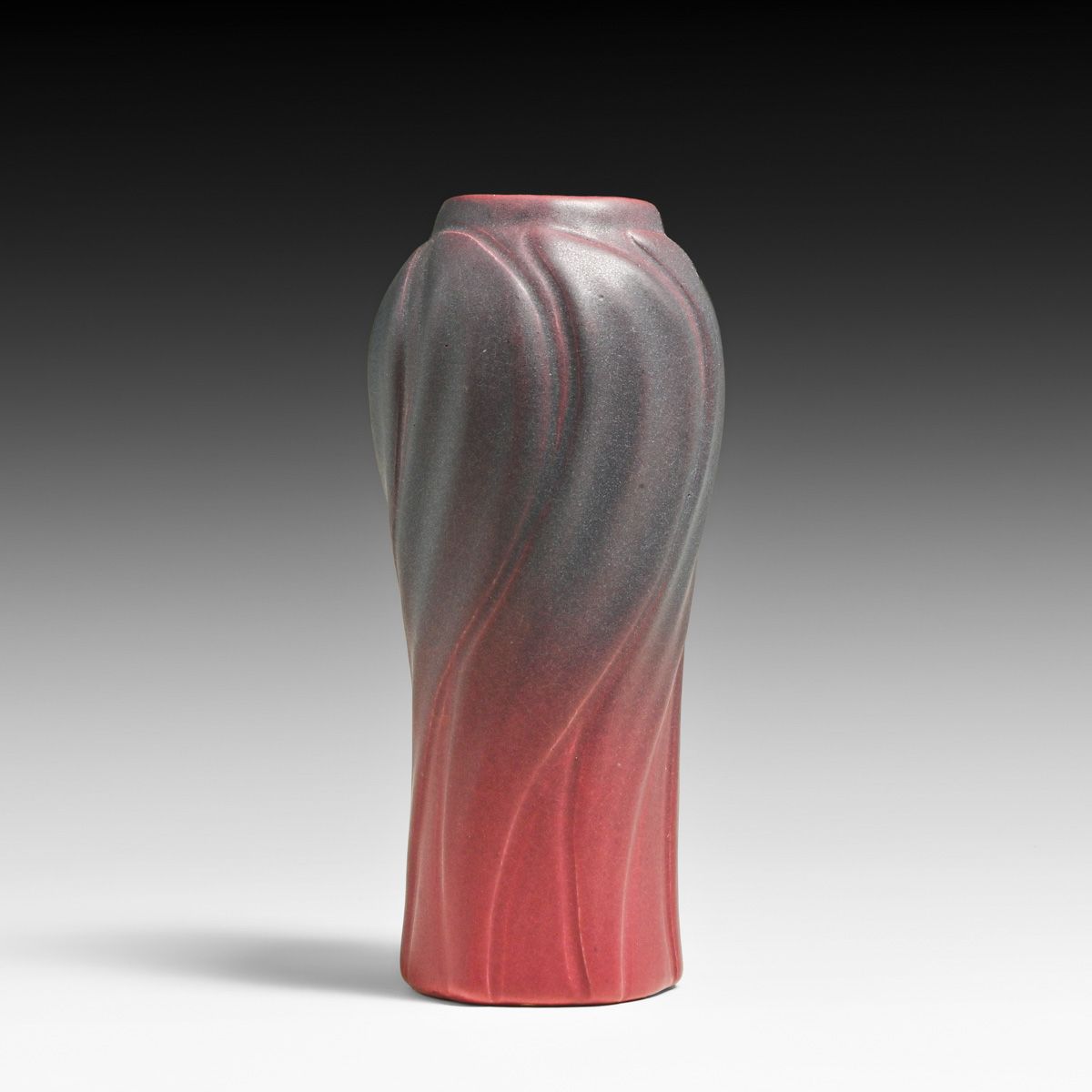 Van Briggle #824 Matte Glazed Mulberry Swirl Vase c1922-1926