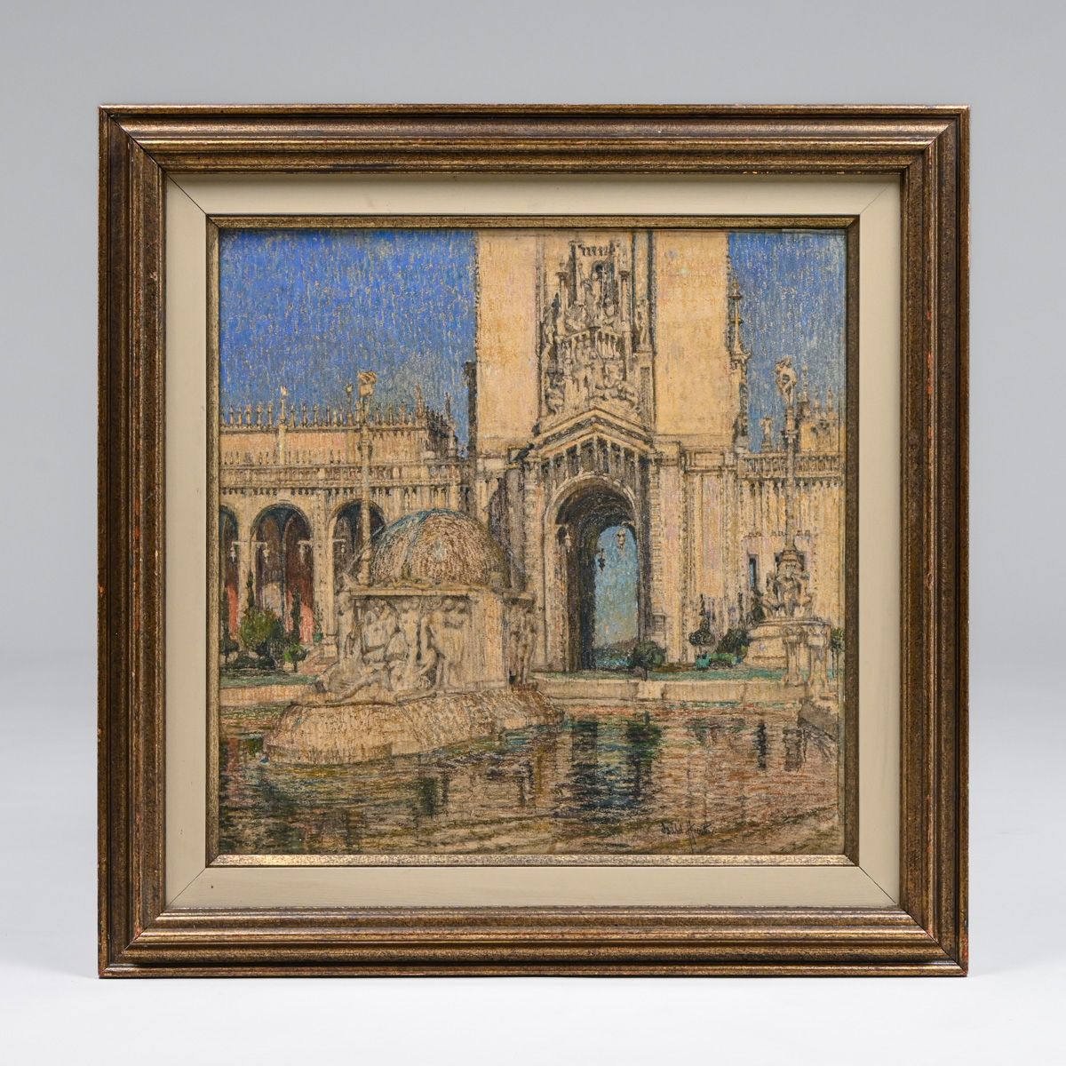 Isabel Hunter (1865-1941) Pastel PPIE "Jewel City" 1915