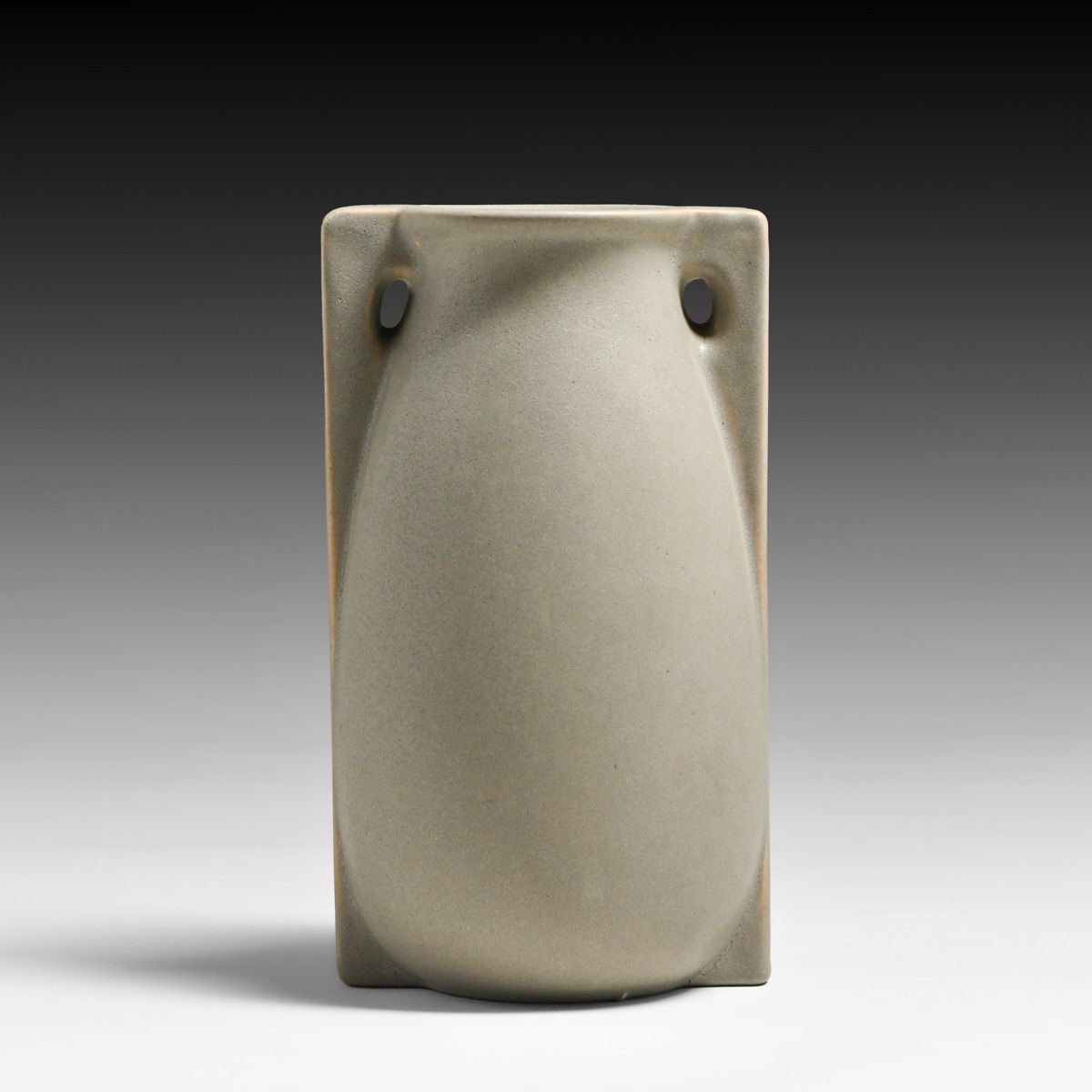 Teco Pottery #437 Matte Glazed Two-Handled Vase c1910