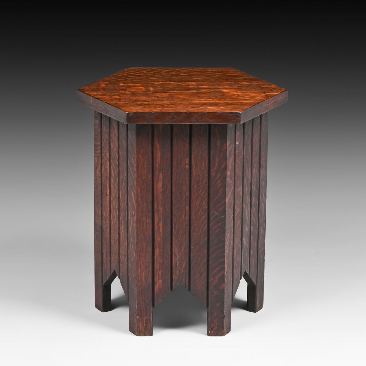 Michigan Chair Co Hexagonal Taboret c1910