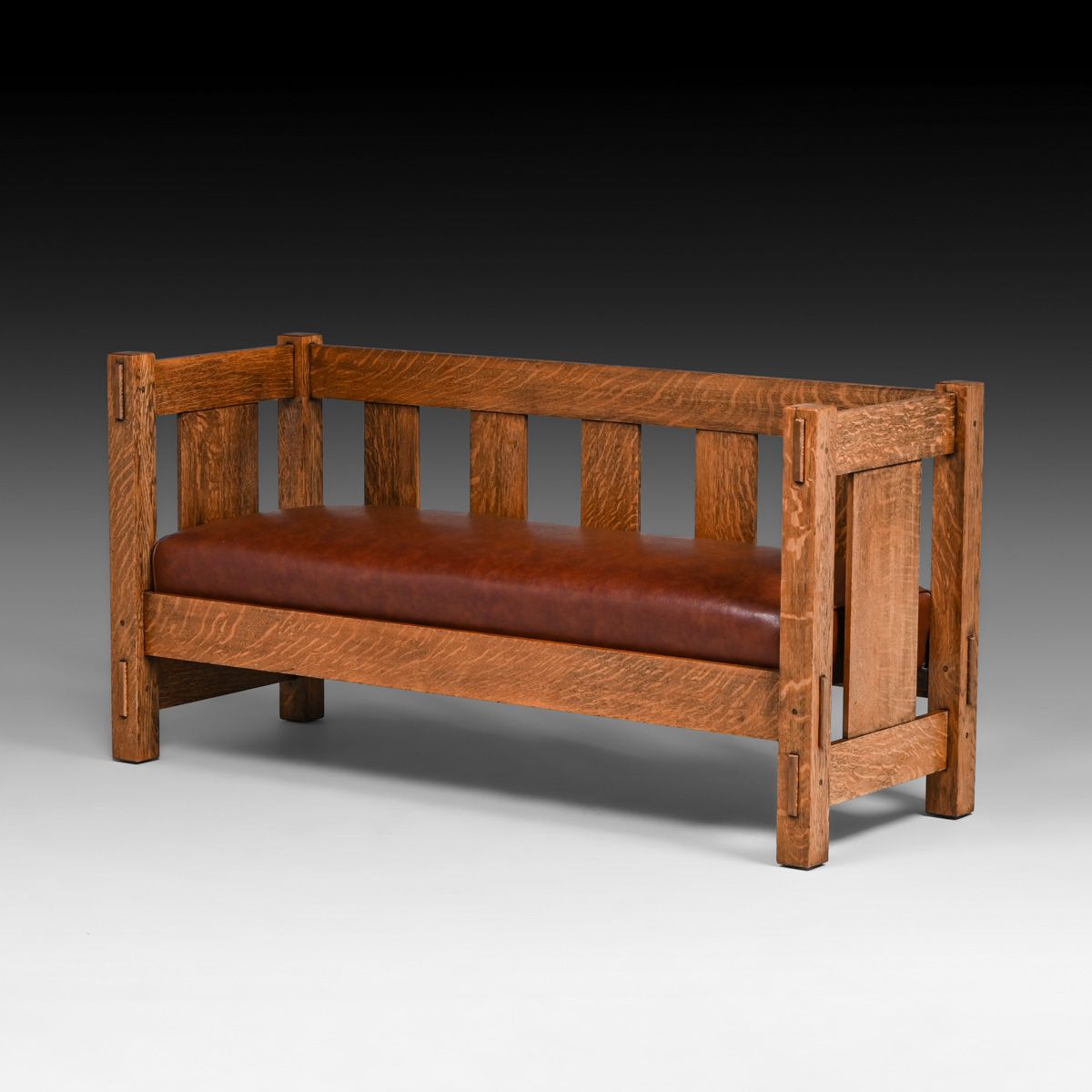 Grand Rapids Bookcase & Chair Co - Lifetime Furniture Evenarm Settle c1910