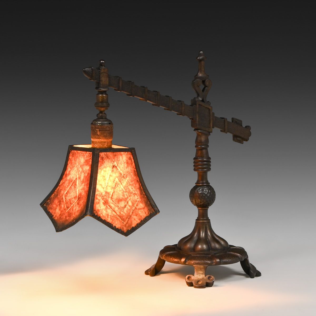 Rembrandt Mica Bridge Lamp c1920