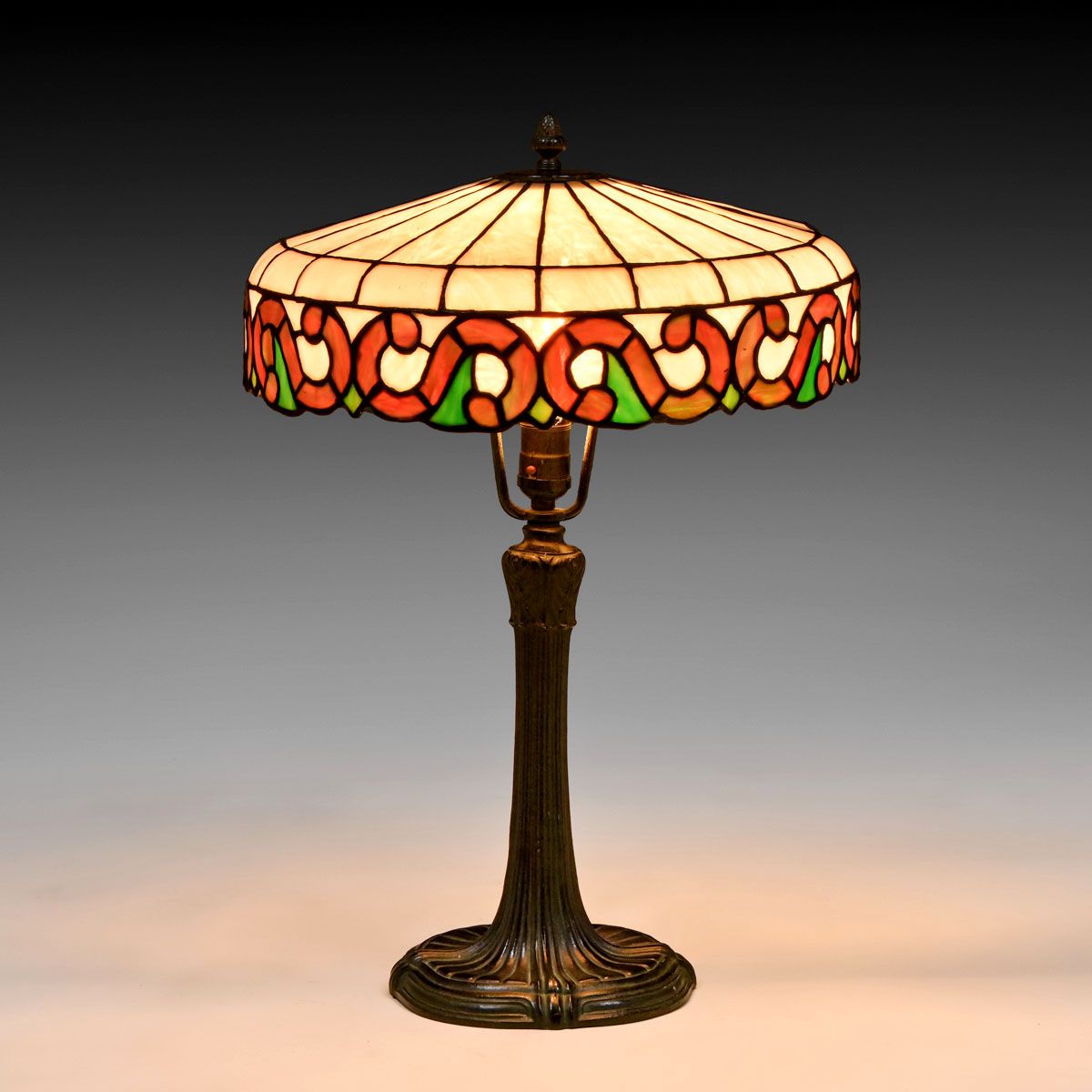 J.A Whaley Co - New York Leaded Glass Lamp c1915