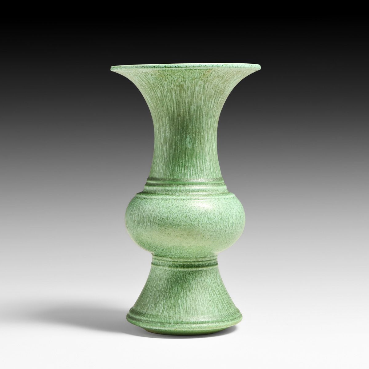 AMACO (American Art Clay Company) Flared Matte Green Vase c1920s