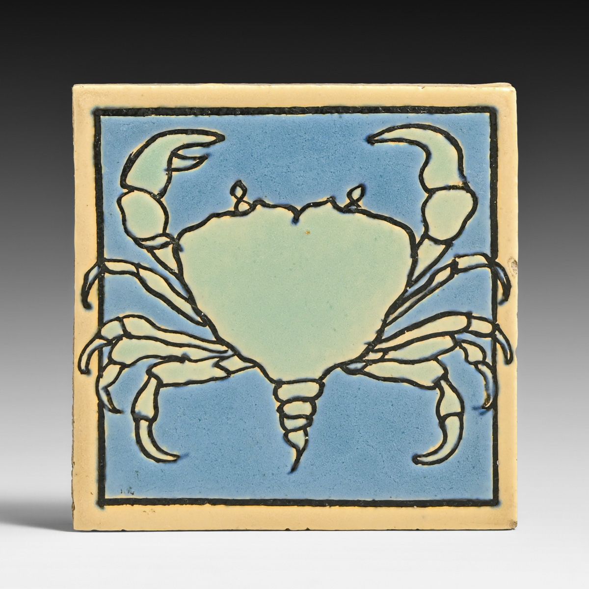 Mosaic Tile Co - Zanesville, OH Stylized Crab Tile c1920s