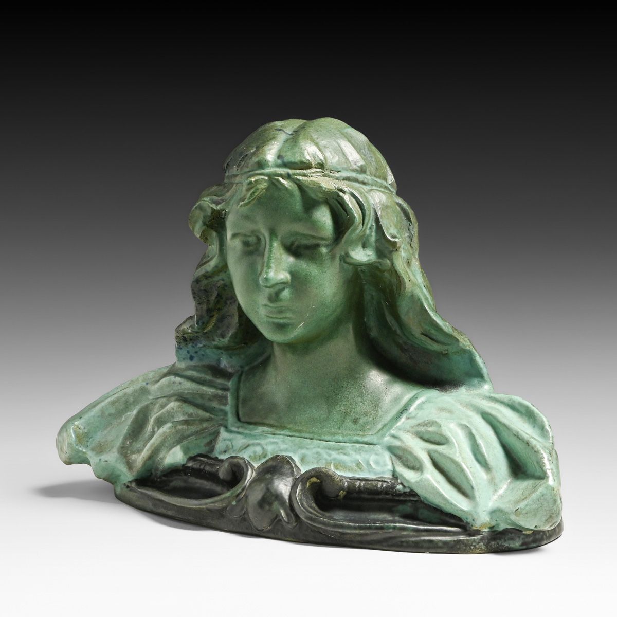 Ozark Pottery – St Louis, MO Sculpture "Joan of Arc Listening to the Voices" c1907-1910