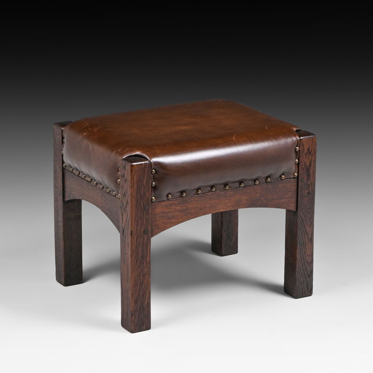 L&JG Stickley Oak Footstool c1910