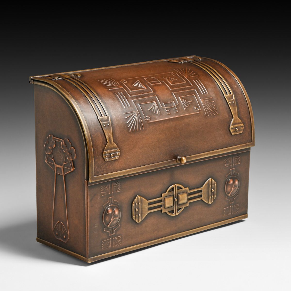 Phoebe Anna Traquair (1852-1936) Glasgow Copper & Brass Letter Box c1905