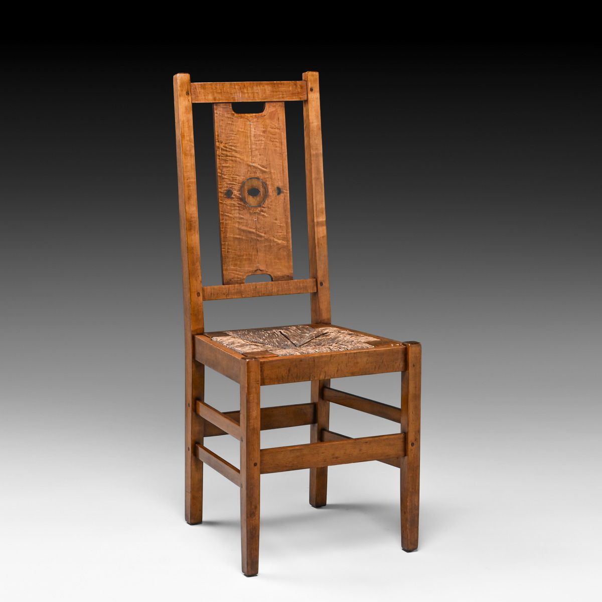 Gustav Stickley – Harvey Ellis Inlaid Maple Side Chair c1910