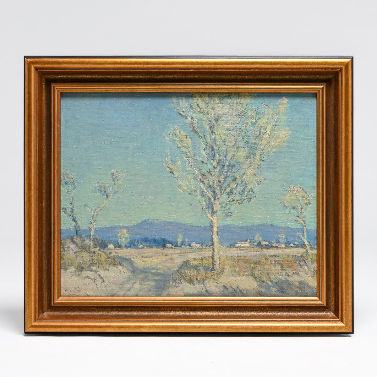William Posey Silva (1859-1948) Tucson Desert (Santa Catalina Mountains) Impressionist Painting c1920s