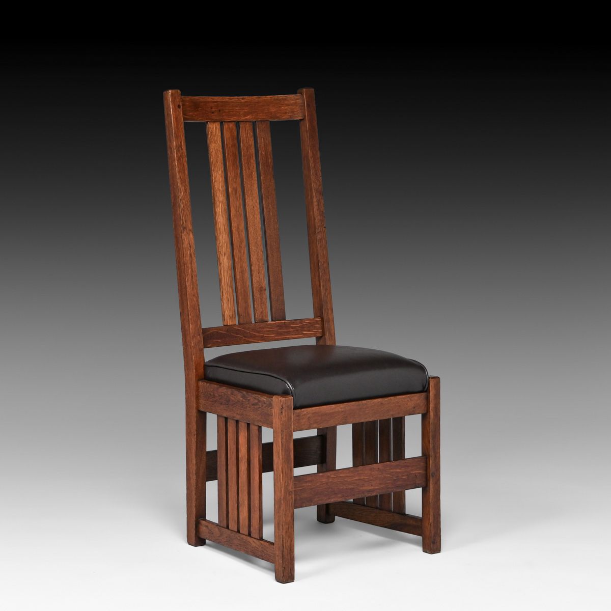 L&JG Stickley Tallback Slatted Side Chair c1908-1912